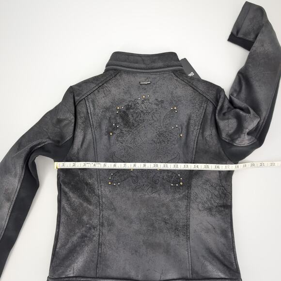 Desigual Millet Women's Black Front Zipper Motorcycle Jacket - US Size 6 - NWT - Picture 9 of 16